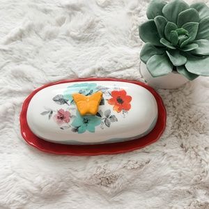 The Pioneer Woman Floral Stoneware Butter Dish